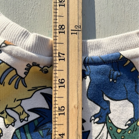 Kid's H&M Sweatshirt Multicolor Dinosaur Print 6X/7 Boy's Prehistoric Colorblock - Picture 12 of 12